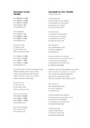 English Worksheet: Every Breath You Take - the police