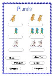 English worksheet: plural nouns (part I)