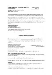 English Worksheet: contract