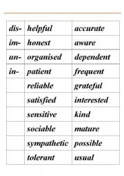 English Worksheet: ADJECTIVES - opposites 