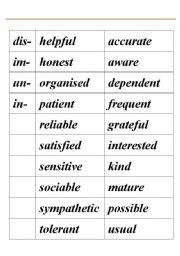 English worksheet: ADJECTIVES - opposites 