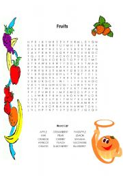 Fruits Wordsearch!