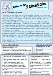 English Worksheet: Reading comprehension N1