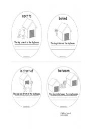 English worksheet: prepositions with pictures