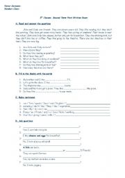 English worksheet: workseet