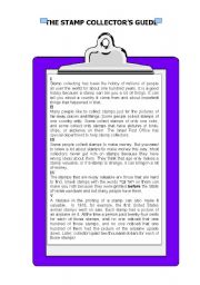 English Worksheet: THE STAMP COLLECTORES-