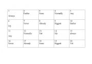English Worksheet: Memory Card for simples present