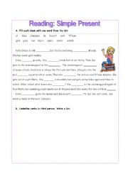 English Worksheet: simple present