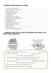 English Worksheet: COMPARATIVE FORM OF ADJECTIVES