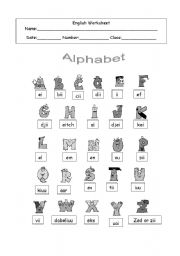 English Worksheet: Alphabet