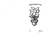 English Worksheet: mothers day card