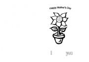 English worksheet: mothers day card