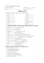 Simple present tense