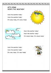 English worksheet: Hows the weather?