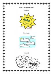 English worksheet: Whats the weather like?