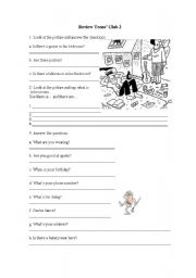 English Worksheet: Review for beginner teens