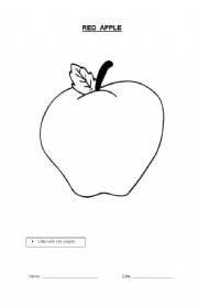 English Worksheet: Red Apple