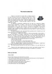 English worksheet: text