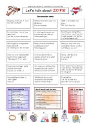 English Worksheet: Let�s talk about LOVE