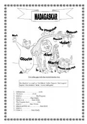 English Worksheet: Madagaskar-Comparison of adj