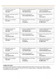 English Worksheet: Reported questions