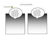 English Worksheet: draw little monsters