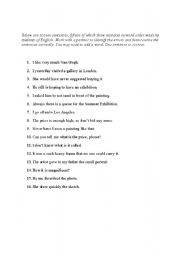 English worksheet: Adverbs and word order activity