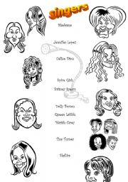 celebrity singers caricature.