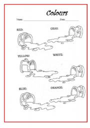 English Worksheet: Colors