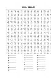 English Worksheet: Word Search: Numbers