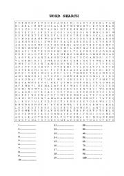 English worksheet: Word Search: Numbers