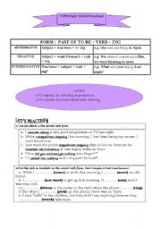 English Worksheet: The past continuous