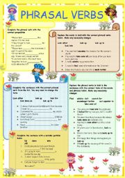 English Worksheet: PHRASAL VERBS