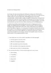 English worksheet: argumentation text