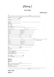 English Worksheet: Hot n cold -  By Katy Perry