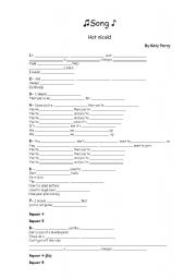 English worksheet: Hot n cold -  By Katy Perry