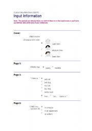 English Worksheet: About Me
