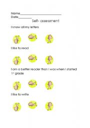 English worksheet: students assessment