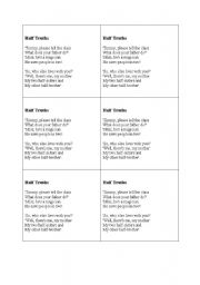 English worksheet: half truths