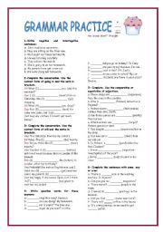 English Worksheet: GRAMMAR PRACTICE