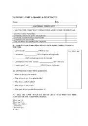 English worksheet: PAST SIMPLE