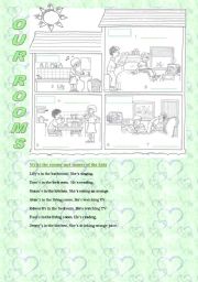 English Worksheet: our rooms