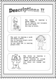 English Worksheet: Descriptions (part II)