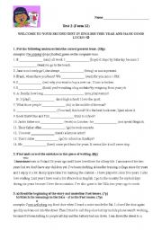 English Worksheet: Test (present and past tenses)
