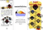 English Worksheet: Anansi and his six sons [C] (story in a brochure)