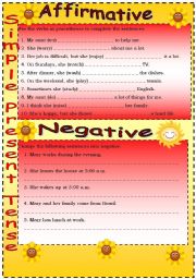 English Worksheet: Simple Present Tense 