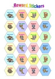 English Worksheet: Reward Stickers