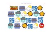 English Worksheet: Hows the Weather Board Game