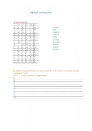 English worksheet: Present Continuous Wordsearch