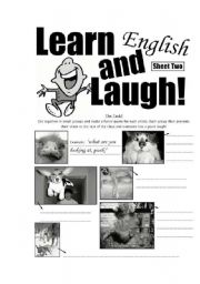 English Worksheet: Learn and Laugh Sheet 02